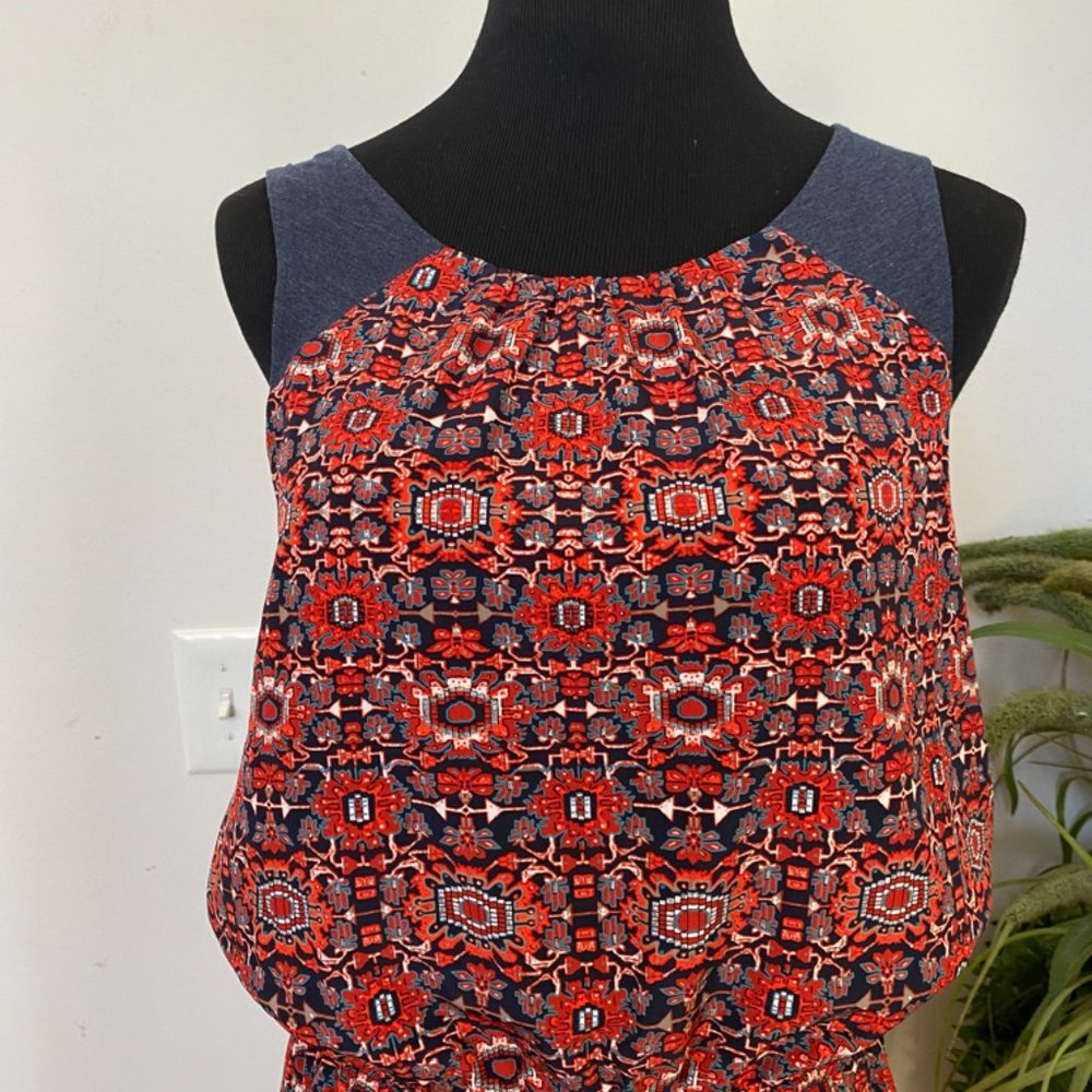 Athleta‎ Martinique Knee Length Geometric Dress Size L - Picture 5 of 8